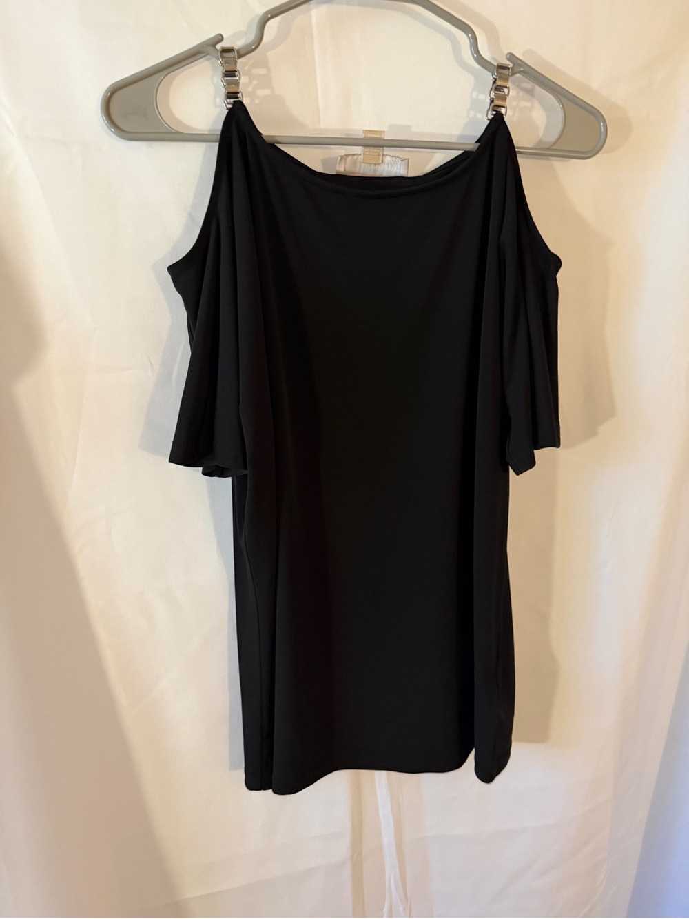 Michael Kors Black Cold-Shoulder Women's Top
